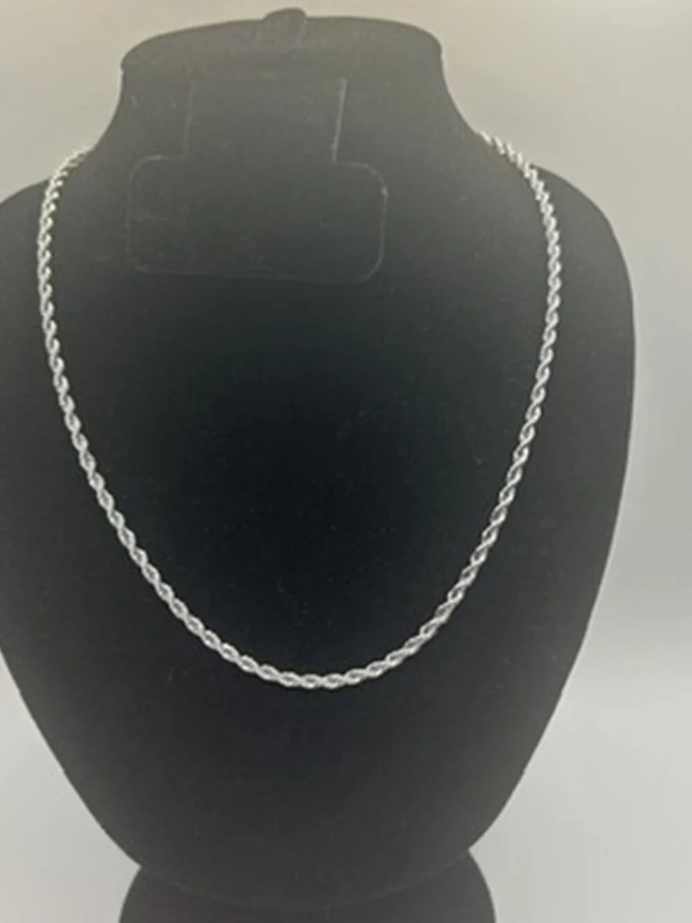 Real Silver Rope Chain Stainless Steel Plated Mens 3mm 22 Inch Solid Waterproof